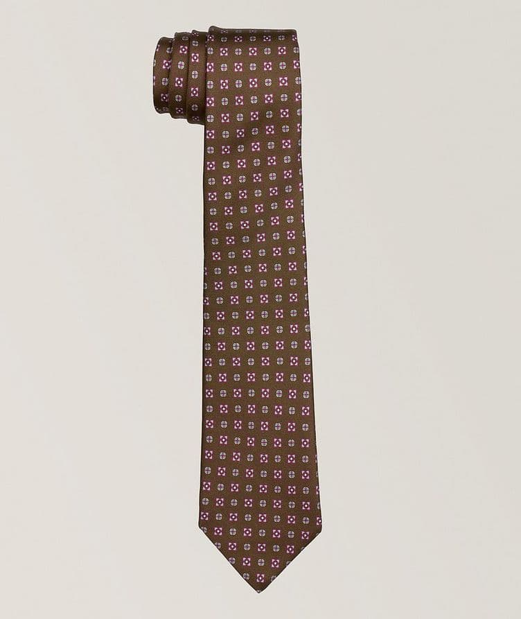 Geometric Silk Tie  image 0