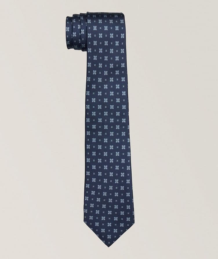 Geometric Medallion Silk Tie  image 0