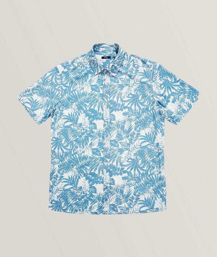 Benson Reynolds Seersucker Leaves Shirt