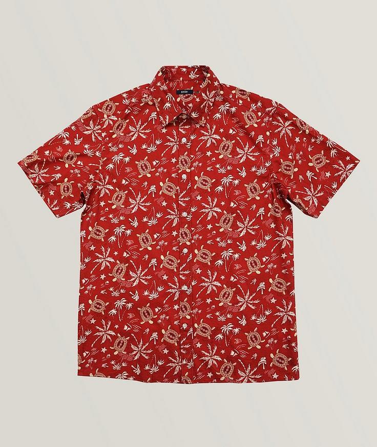 Benson Reynolds Seersucker Leaf Sport Shirt