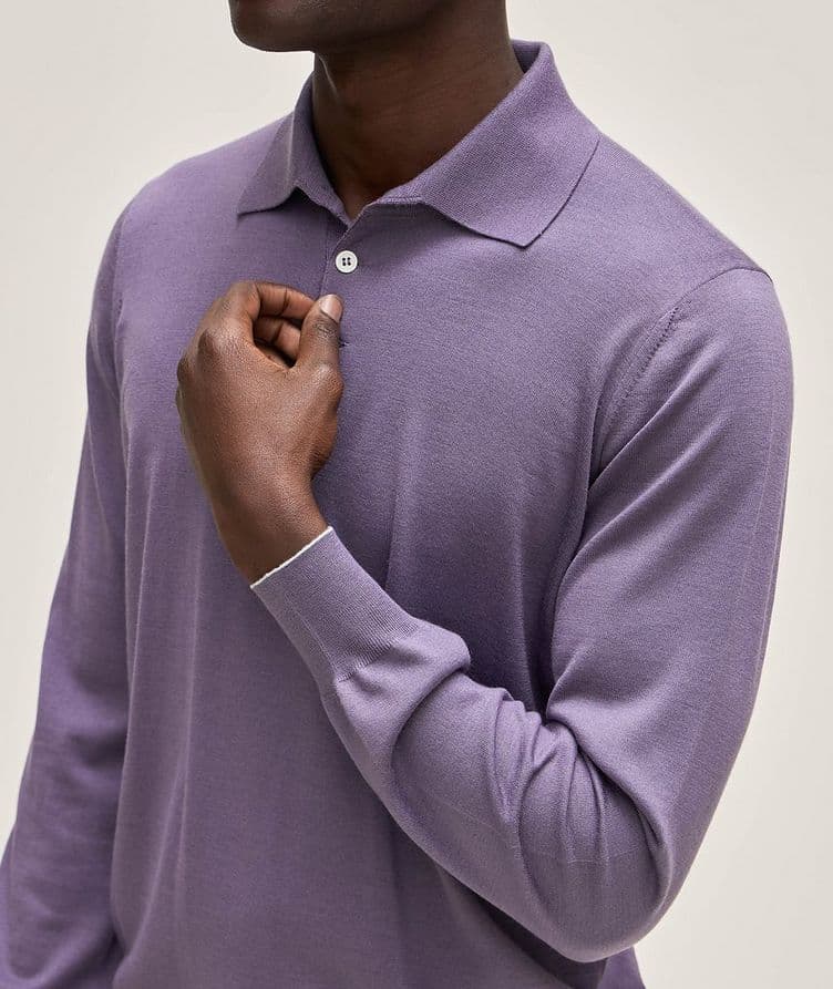 Fine Gauge Wool-Cashmere Knitted Polo  image 3