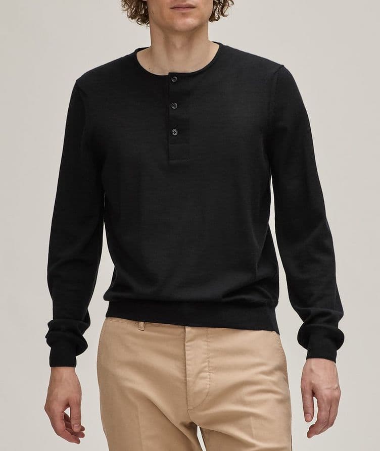 Cashmere-Silk Henley image 1