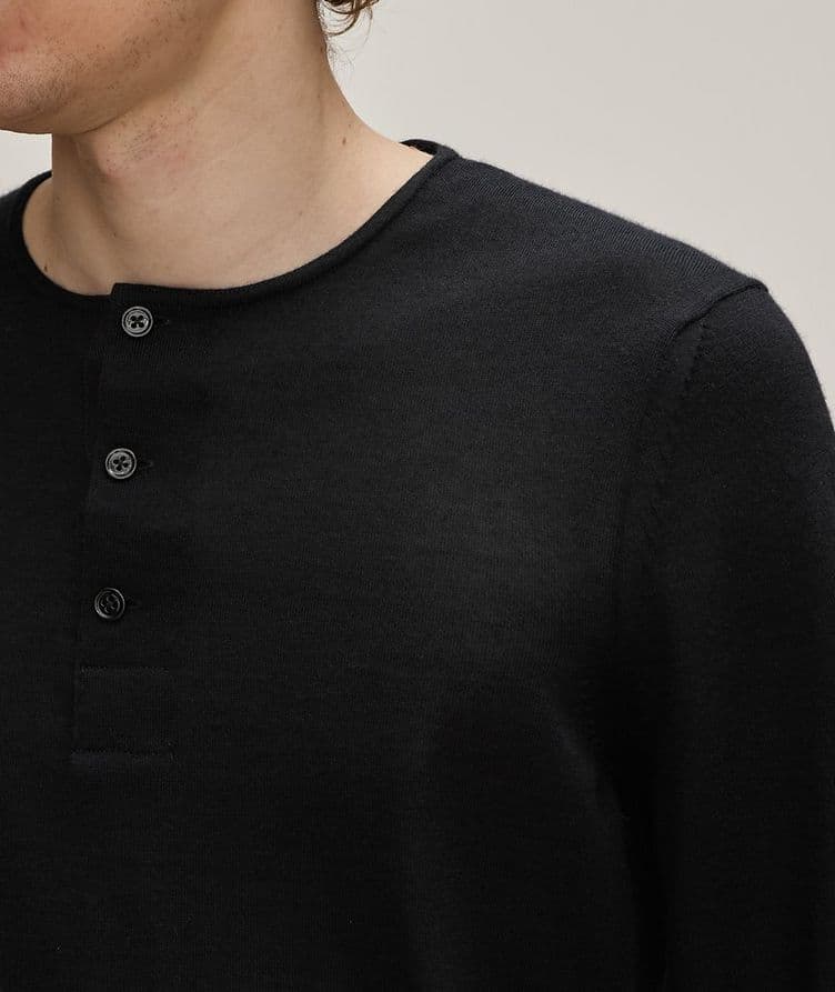 Cashmere-Silk Henley image 3