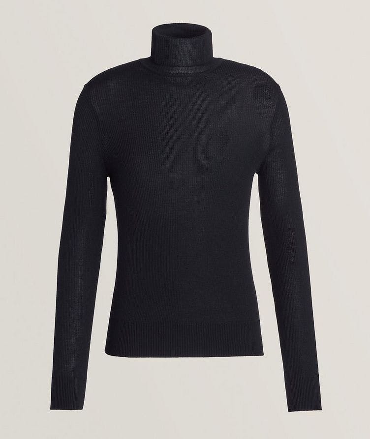 Wool, Silk & Cashmere Ribbed Turtleneck  image 0