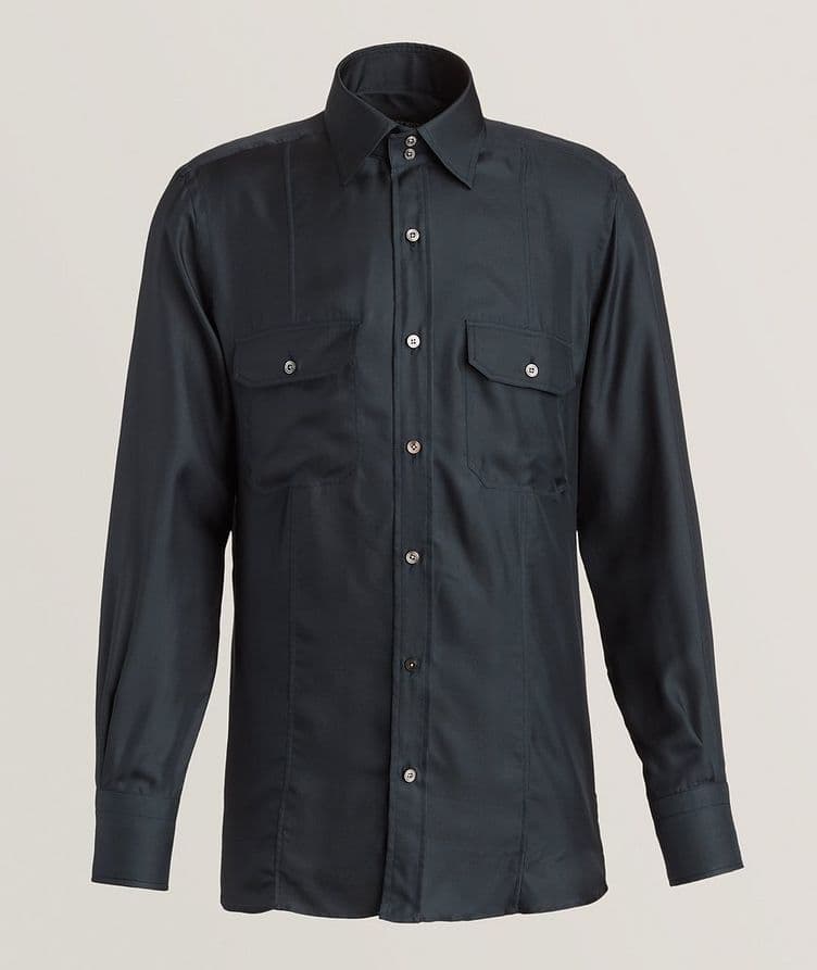 Washed Silk Military Shirt image 0