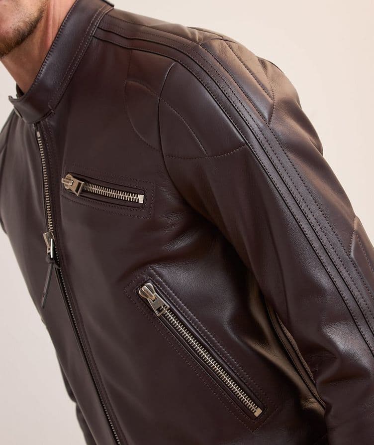 Grain Leather Biker Jacket image 3