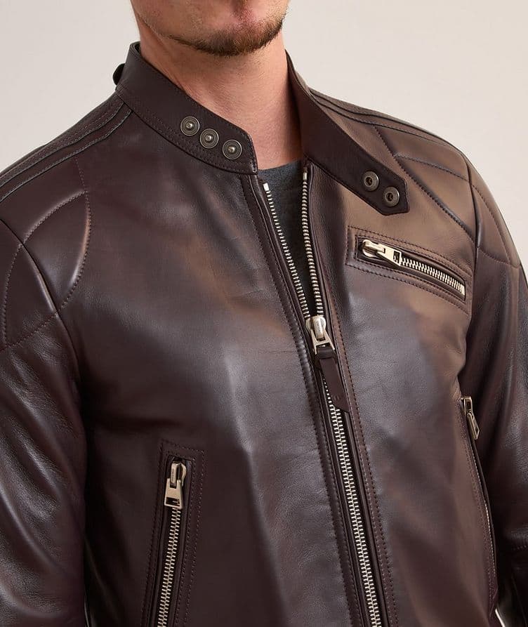 Grain Leather Biker Jacket image 4