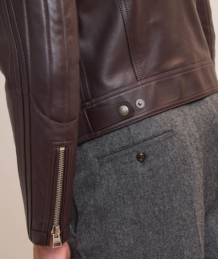 Grain Leather Biker Jacket image 5