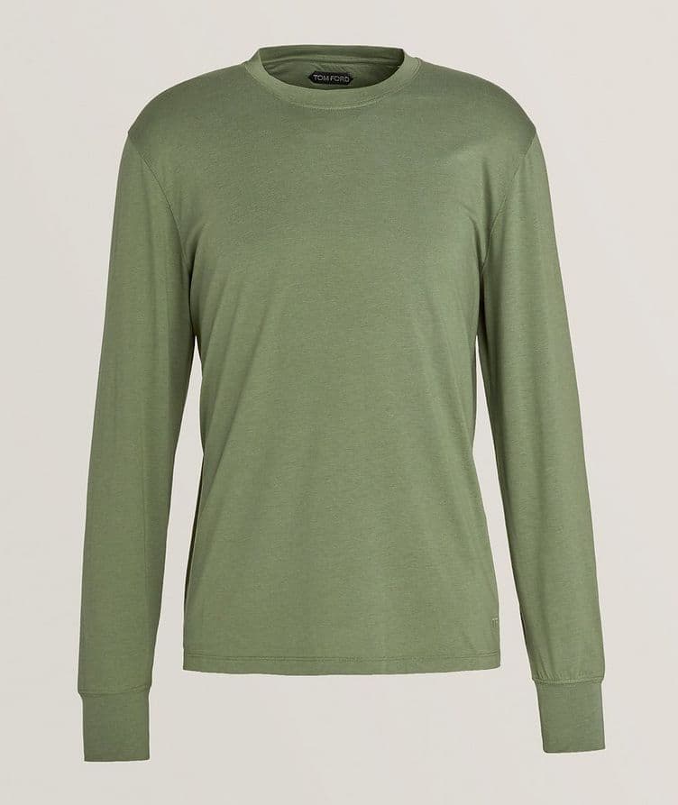 Lyocell-Cotton Long-Sleeve T-Shirt image 0