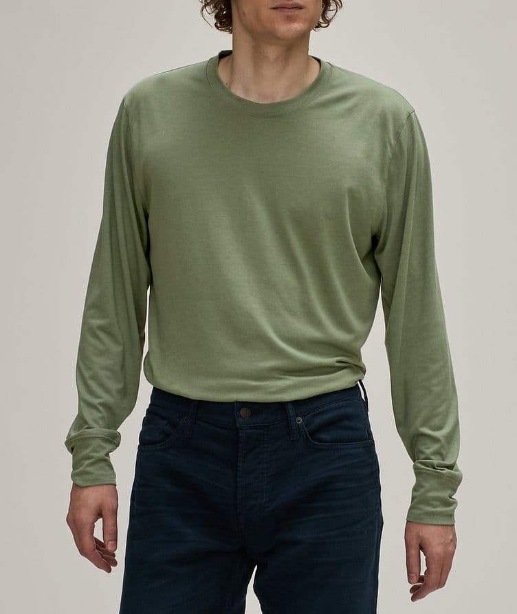 Lyocell-Cotton Long-Sleeve T-Shirt image 1