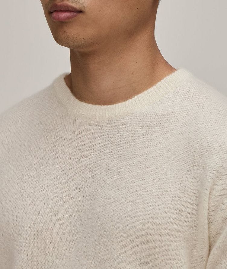 Cashmere-Silk Long-Sleeve Crewneck Sweater image 3