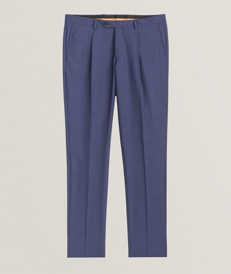 Textured Pleated Wool Pants  image 0