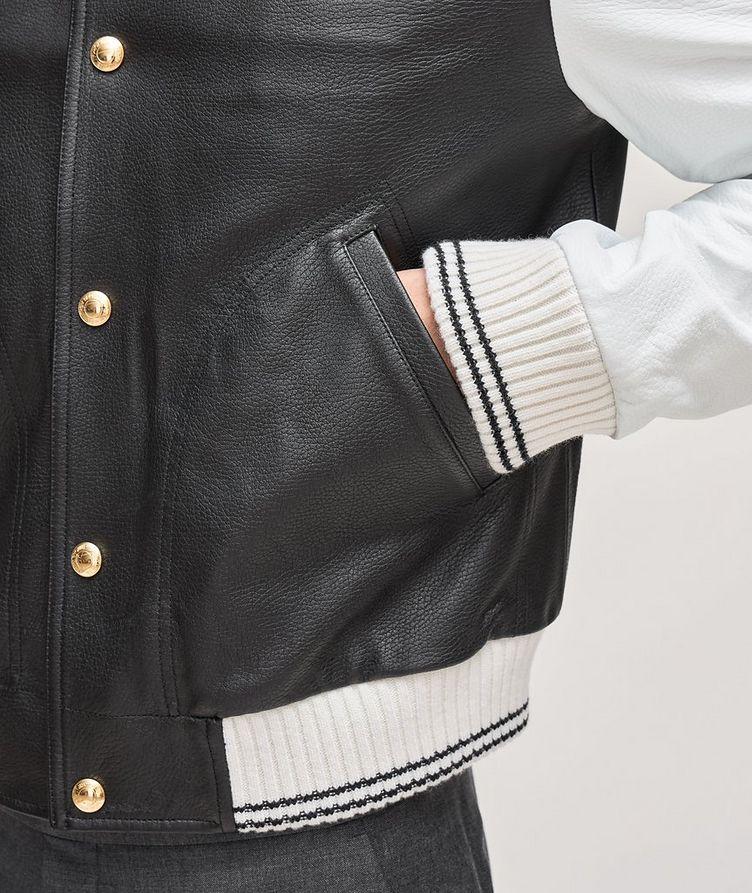 Grained Lamb Leather Bomber Jacket image 3