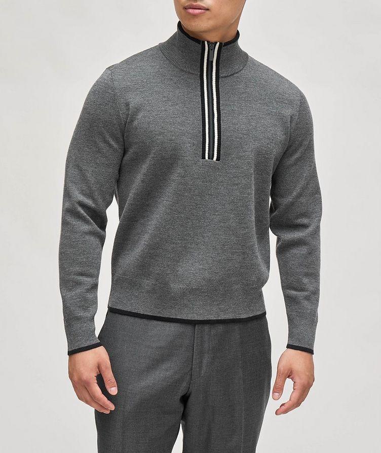 Virgin Wool Half-Zip Sweater  image 1