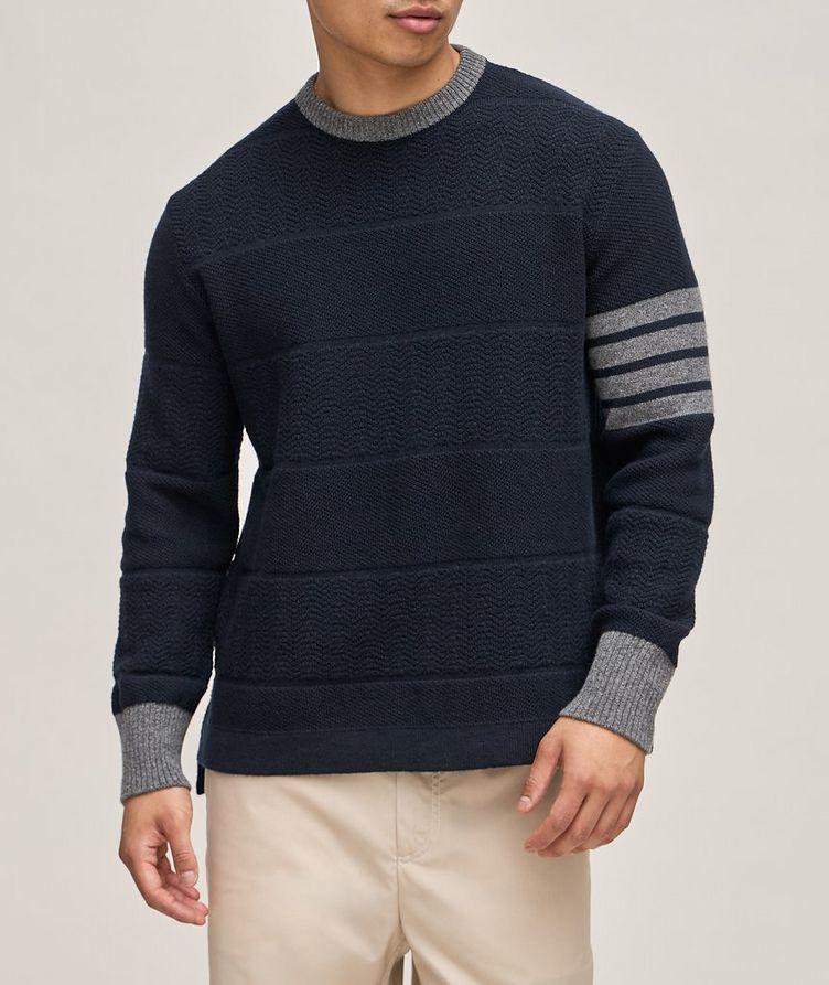 Virgin Wool Textured Rugby Sweater image 1