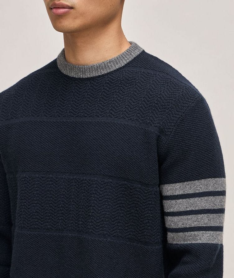 Virgin Wool Textured Rugby Sweater image 3