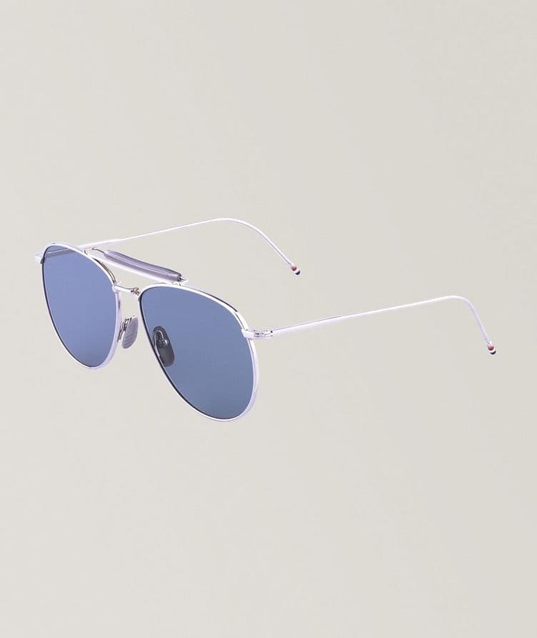 Acetate-Titanium Aviator Sunglasses image 0