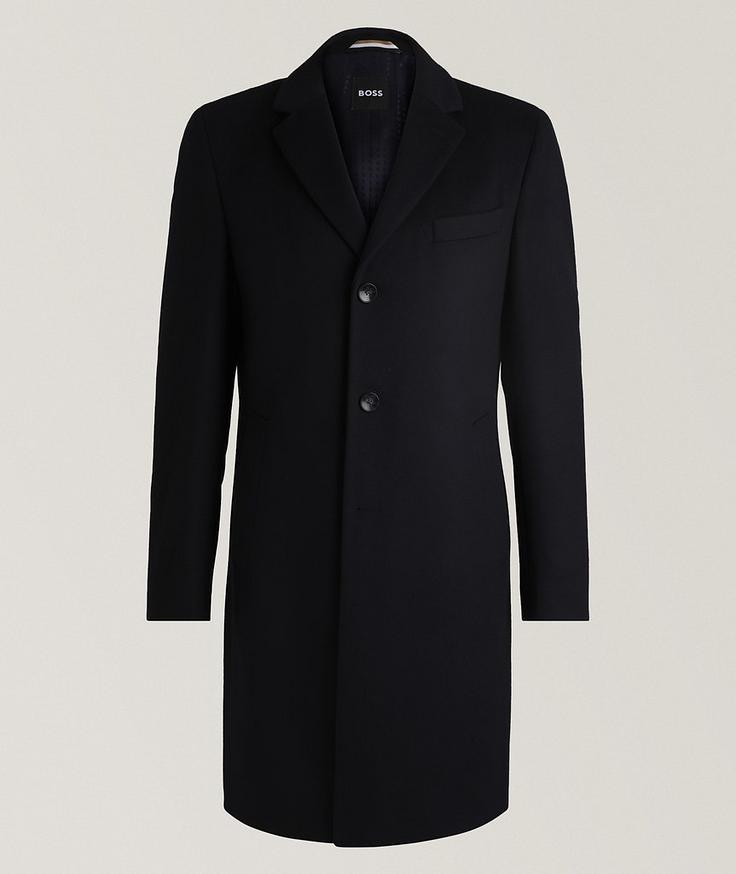 BOSS Hyde Virgin Wool-Cashmere Overcoat