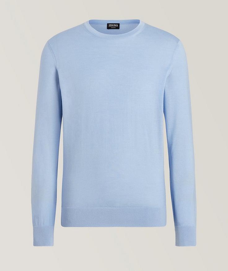 Zegna Cashmere-Silk Cashseta Crewneck