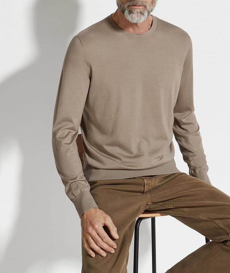 Cashmere-Silk Cashseta Crewneck image 4