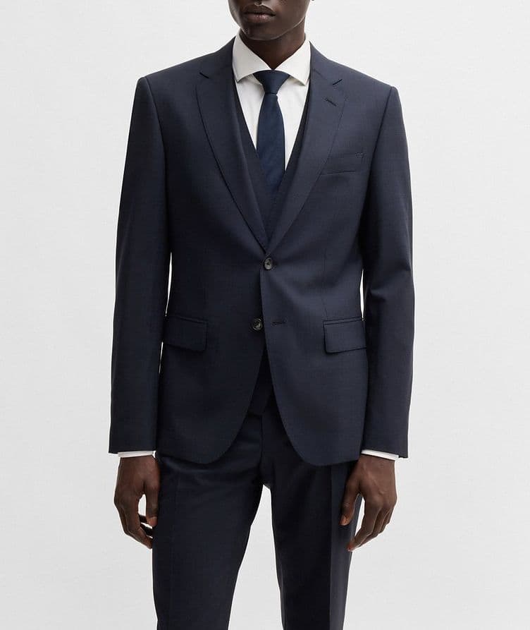 Micro Patterned Wool-Blend Suit image 1