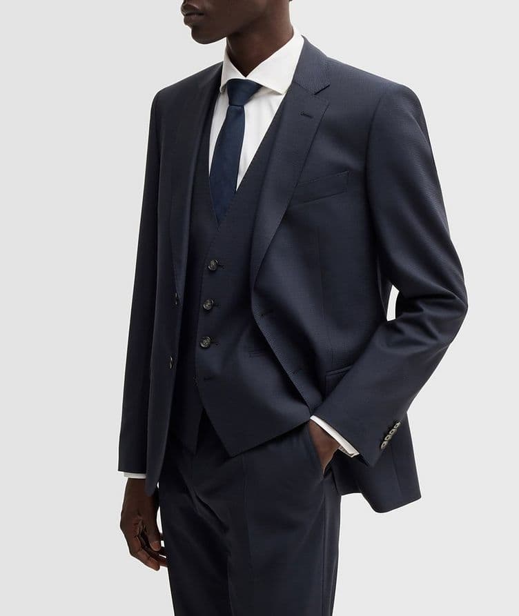 Micro Patterned Wool-Blend Suit image 3