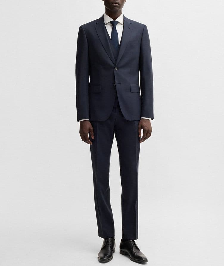 Micro Patterned Wool-Blend Suit image 7