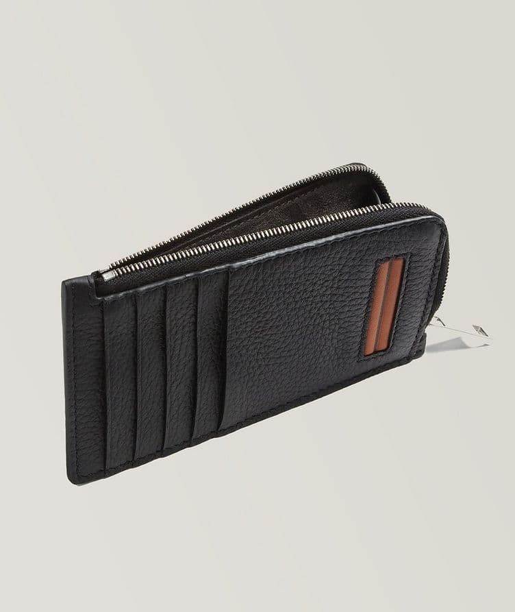 Leather Zip Brandmark Card Case  image 2