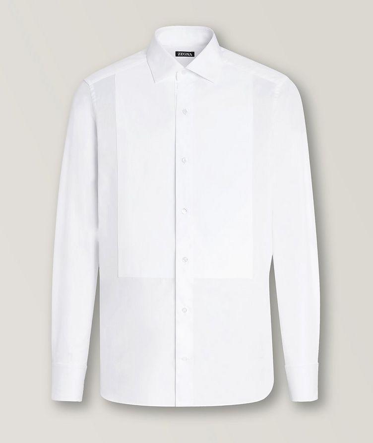 Textured Bib Cotton Tuxedo Shirt image 0