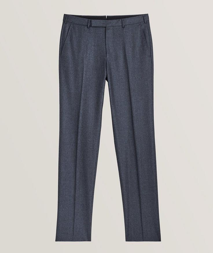 Zegna Wool Mélange Flat Front Dress Pants