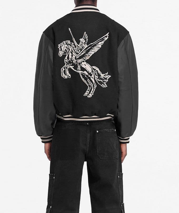 Pegasus Mixed Media Bomber Jacket image 3