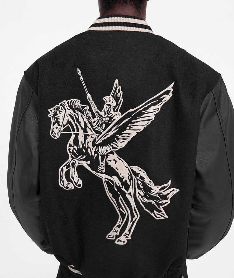 Pegasus Mixed Media Bomber Jacket image 5