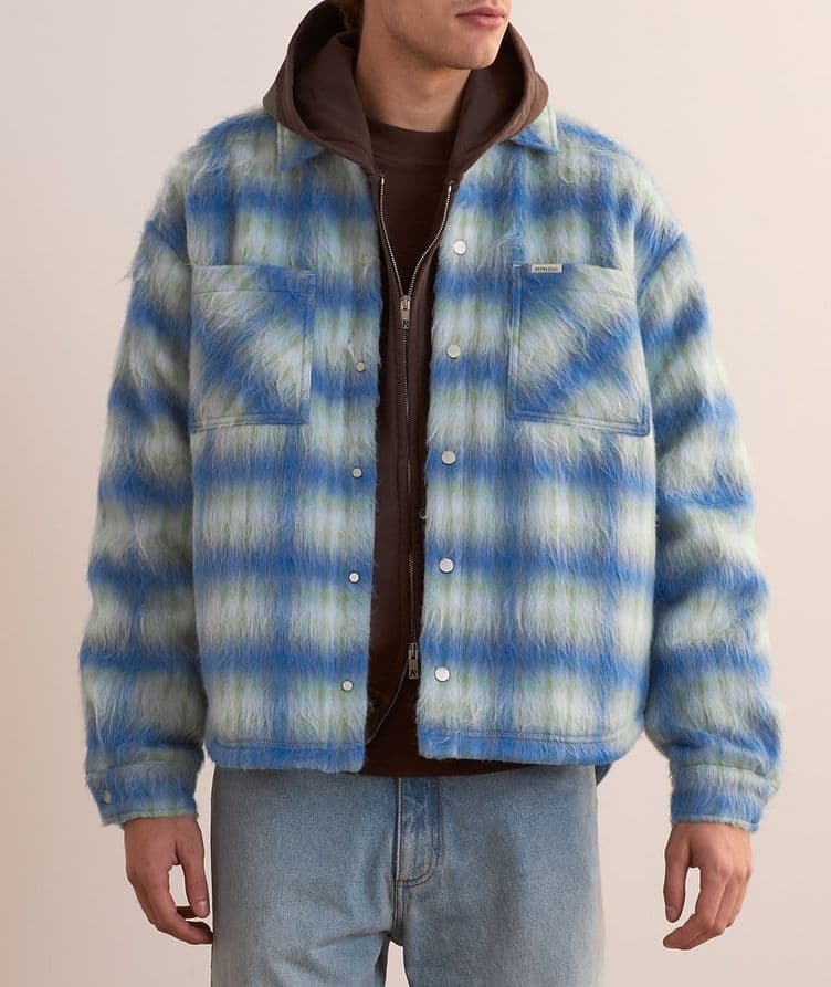 Textured Check Overshirt  image 1