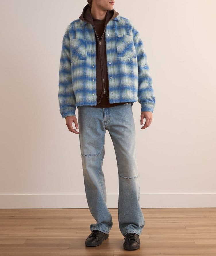 Textured Check Overshirt  image 4