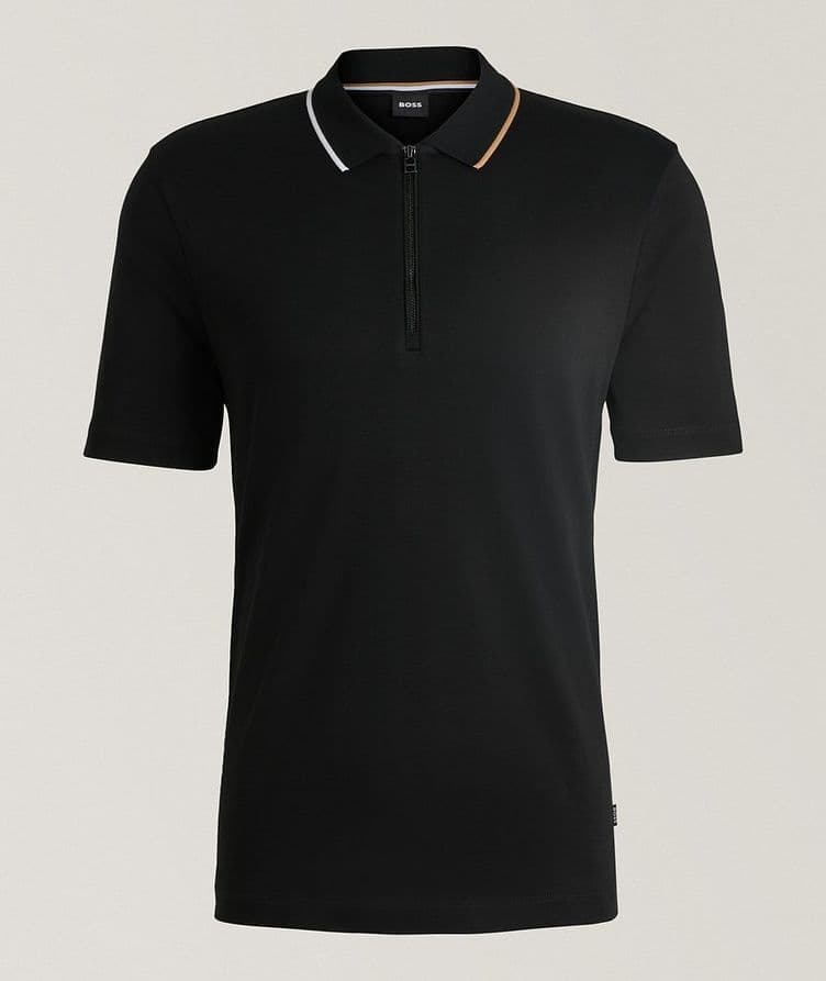 Paras Cotton Quarter-Zip Polo image 0