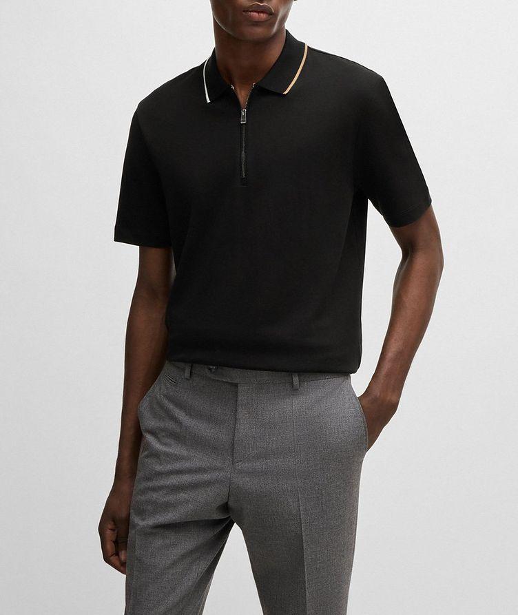 Paras Cotton Quarter-Zip Polo image 1