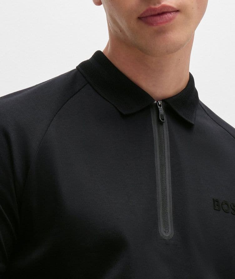 Phillix Mirror Cotton Quarter-Zip Polo image 3