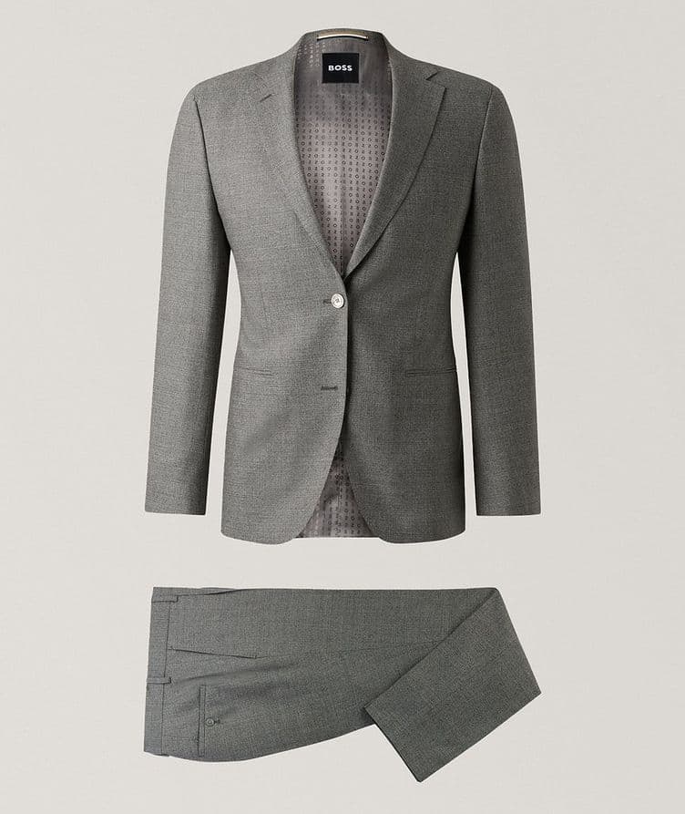 Micro Patterned Stretch-Wool Suit image 0