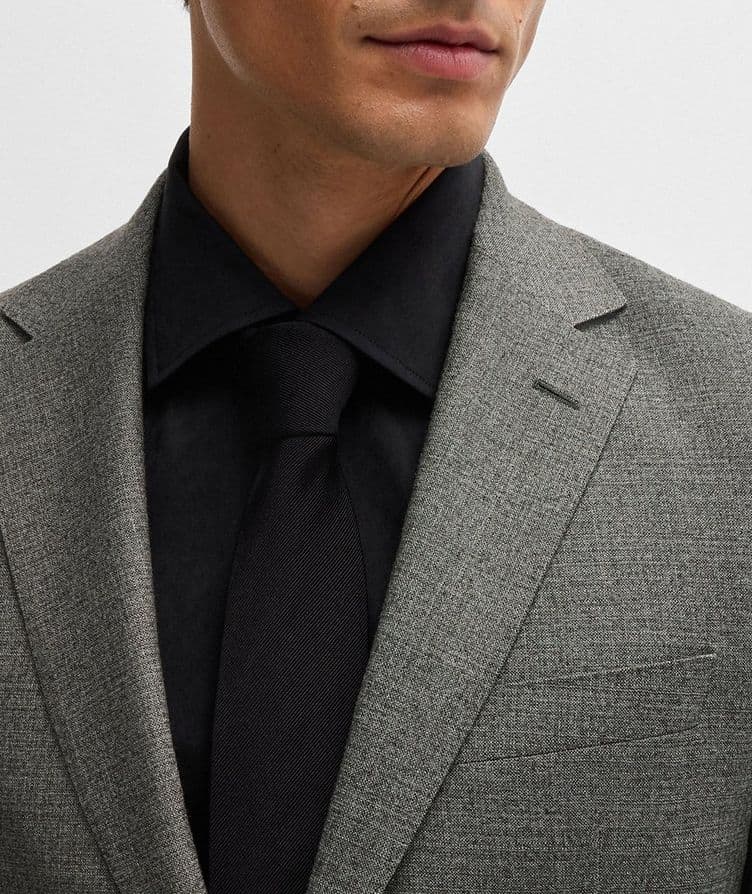 Micro Patterned Stretch-Wool Suit image 7