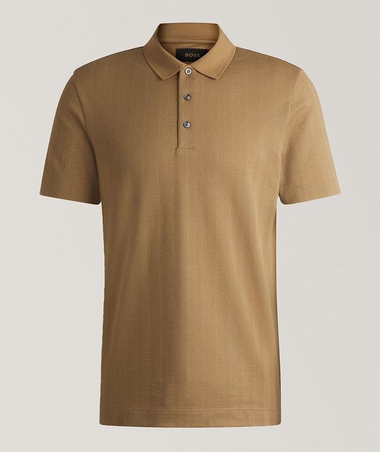 Perry Herringbone Cotton-Wool Polo image 0