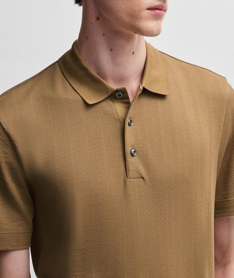 Perry Herringbone Cotton-Wool Polo image 3