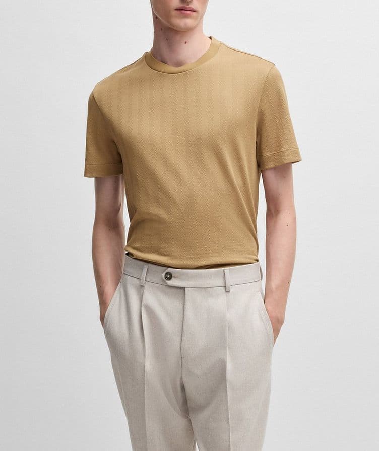 Tesar Herringbone Cotton-Wool T-Shirt image 1