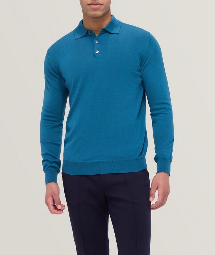 Merino Wool Knitted Polo image 1