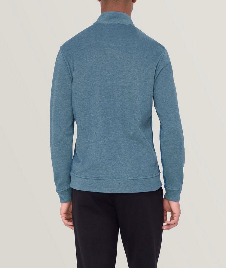 Cotton-Blend Reversible Quarter-Zip Sweater image 2