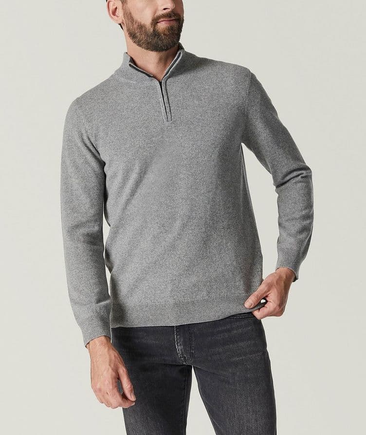 Cashmere Mélange Quarter-Zip Sweater  image 0