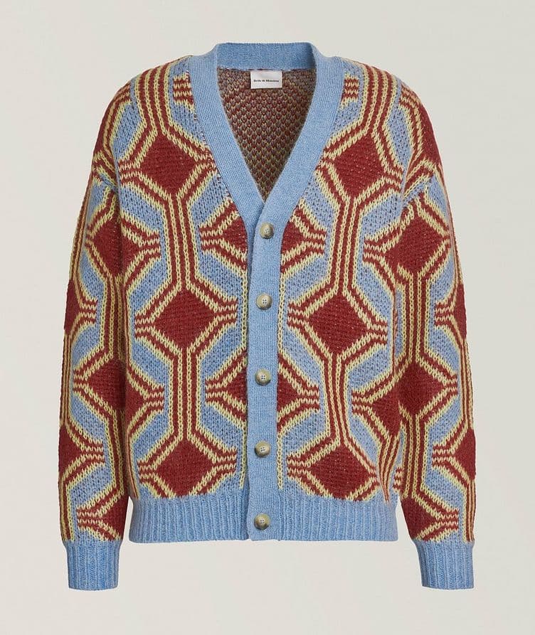 Le Mohair-Blend Geometrique Cardigan image 0