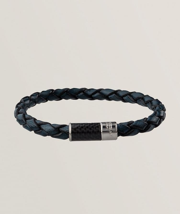 Carbon Pop Braided Leather Bracelet image 0