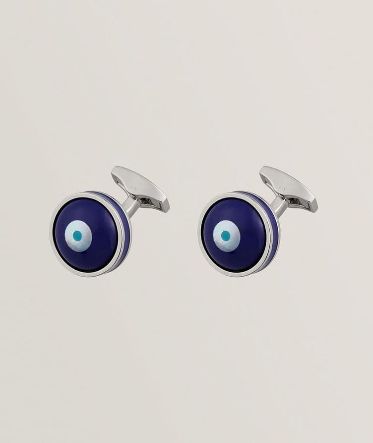 Mystic Mosaics Evil Eye Enamel Cufflinks image 0