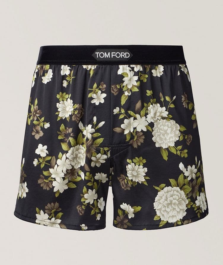 Floral Stretch-Silk Boxers image 0