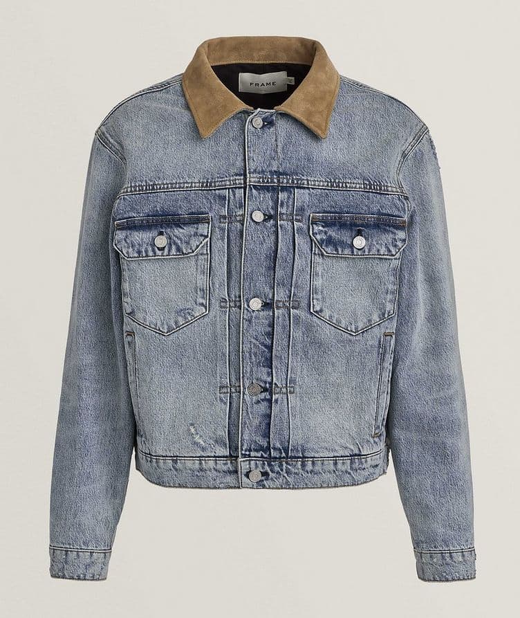 Vintage Suede Collar Jean Jacket  image 0